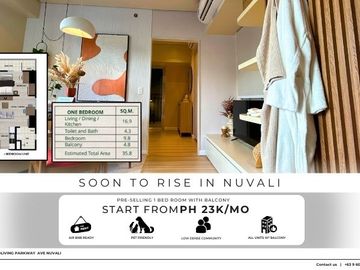 Pre Selling Mid Rise 1 Bed Room Condo with Balcony in Sta Rosa Laguna