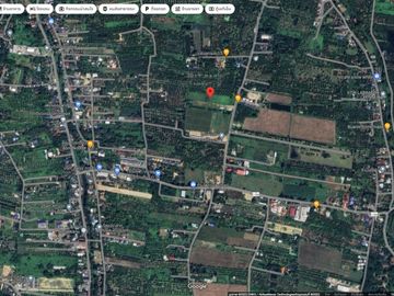 Land for sale, 5500 baht per square wa, behind Diya Valley Super, 5 rai 89.8 square wa, next to 2 sides of the road