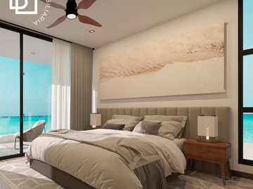 Departamentos en venta en a pie de playa Chelem
