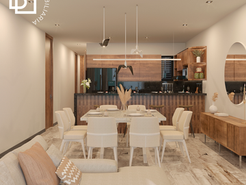 Departamentos en venta en a pie de playa Chelem