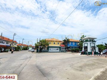 📌 Pruksa Village 7 - Pracha Uthit 90 (PRUKSA VILLAGE 7 - PRACHA UTHIT 90) Samut Prakan, 2-storey detached house in front of the house does not hit any