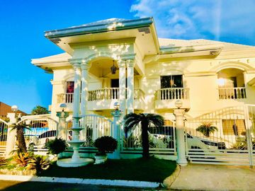 Elegant Corner Lot Mansion House for SALE or RENT with pool in secured Subdivision in Angeles City near CLARK