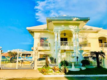 Elegant Corner Lot Mansion House for SALE or RENT with pool in secured Subdivision in Angeles City near CLARK