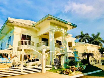 Elegant Corner Lot Mansion House for SALE or RENT with pool in secured Subdivision in Angeles City near CLARK