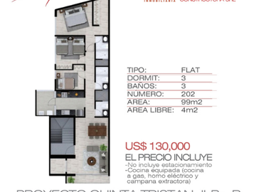 PRE VENTA DEPARTAMENTO, URB. QUINTA TRISTAN, JOSE LUIS BUSTAMANTE Y RIVERO