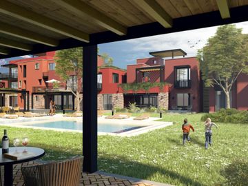 Departamento con jardín, y jacuzzi privado, Terraza, venta, la Lejona, San Miguel de Allende