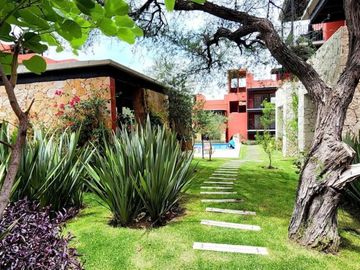 Departamento con jardín, y jacuzzi privado, Terraza, venta, la Lejona, San Miguel de Allende