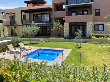 Departamento con jardín, y jacuzzi privado, Terraza, venta, la Lejona, San Miguel de Allende