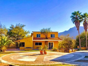 CASA QUINTA AMUEBLADA EN VENTA EN SANTIAGO NUEVO LEON ZONA LA TINAJA, CARRETERA LOS CAVAZOS A JUAREZ NUEVO LEON, KM 15