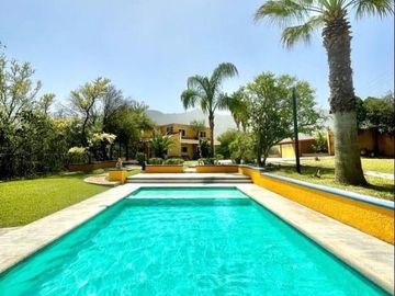 CASA QUINTA AMUEBLADA EN VENTA EN SANTIAGO NUEVO LEON ZONA LA TINAJA, CARRETERA LOS CAVAZOS A JUAREZ NUEVO LEON, KM 15