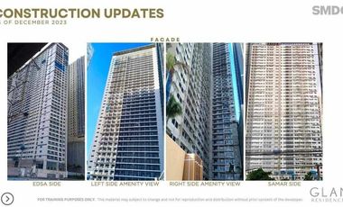 20% discount 18,000K per month only Affordable Condominium in Quezon City Glam Residences near MRT Kamuning, Vertis North,Solaire