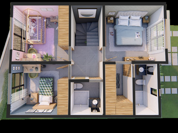 CASA EN VENTA TURQUESA 1 CRESPA TOWN MODELO ÁGATA