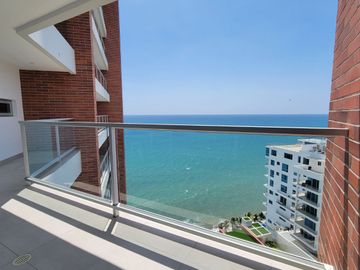 Departamento en venta primera línea al Mar, sector playa Murciélago, Cerca al Mall del Pacífico  Manta Ecuador