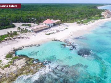 Condo frente al mar, con alberca privada, terraza, lock off, pre-venta Tulum.