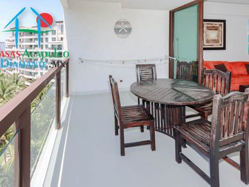 Depa en condominio de playa en renta vacacional para 8 personas