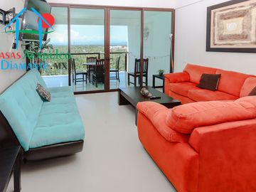 Depa en condominio de playa en renta vacacional para 8 personas
