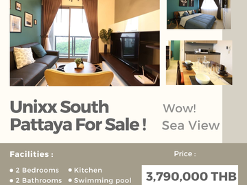 Unixx South Pattaya 2 Bedroom For Sale !  Wow ! Sea View 3.79 M Only !