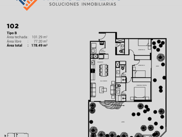 Hermoso FLAT de estreno, excelente distribución, con amplio jardín privado, precio incluye 02 cocheras
