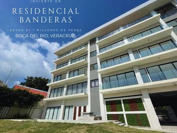 SE VENDEN DEPARTAMENTOS DE 3 RECAMARAS CON PANELES SOLARES Y VISTA AL RIO EN EL CENTRO DE BOCA DEL RIO, VERACRUZ