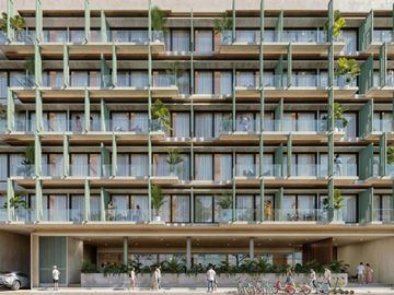 Departamento a 550 metros de la playa con terraza alberca, Wet bar y jacuzzi, en venta, Quinta Avenida, Playa del Carmen.
