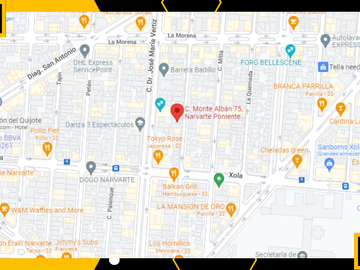 VENTA DE DEPARTAMENTO EN MONTE ALBAN, NARVARTE PONIENTE, BENITO JUAREZ, CDMX