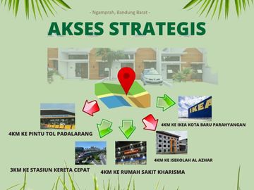 Rumah GVV Dekat Pemda Toll Stasiun Padalarang, 2/1 LANTAI Cipulus Ngamprah Bandung Barat Jual Dijual