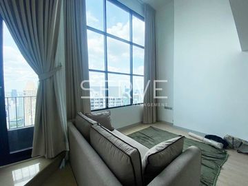 Hot Price 6.38 MB(All in)-Duplex 1 Bed Super High Fl. 40+ Nice View Close to BTS Chong Nonsi 600 m. at Knightsbridge Prime Sathorn Condo / For Sale