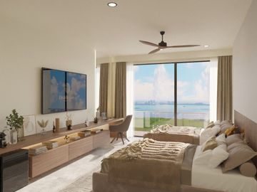 Departamento en venta de 2 recamaras con vista a la laguna en cancun