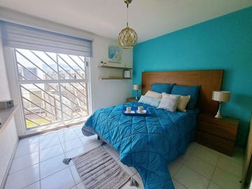 Casa con alberca con 2 recamaras en condominio en Emiliano Zapata