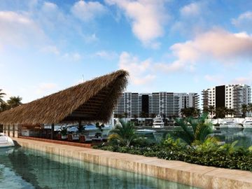 Apartamento vista al mar, marina, club de playa, malecón, pre-construccion, venta Progreso, Yucatan.