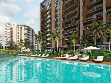 Apartamento vista al mar, marina, club de playa, malecón, pre-construccion, venta Progreso, Yucatan.