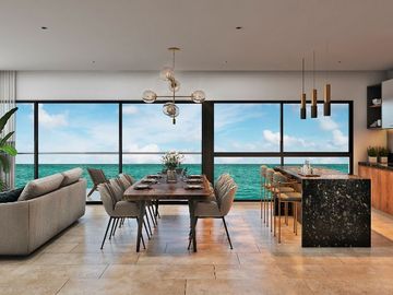 Apartamento vista al mar, marina, club de playa, malecón, pre-construccion, venta Progreso, Yucatan.