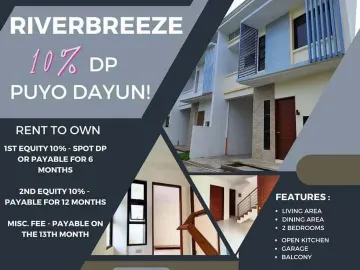READY FOR OCCUPANCY 2-bedroom  townhouse for sale in River Breeze Minglanilla Cebu