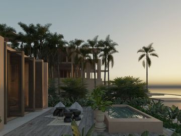 Espectacular villas con penthouse privado frente al mar