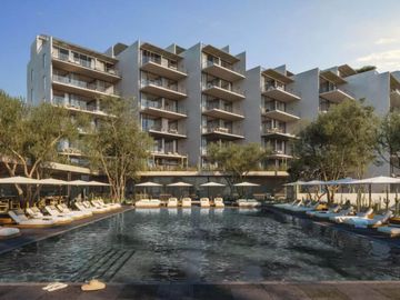 Condo con balcón y alberca, terraza, pre-construcción,  en venta, San José del Cabo