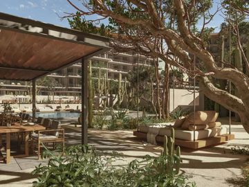 Condo con balcón y alberca, terraza, pre-construcción,  en venta, San José del Cabo