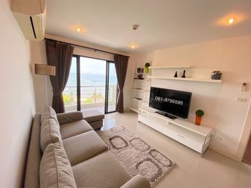 Sea view condo for sale Srirachacha Condo, large room, 2 bedrooms, fully furnished.