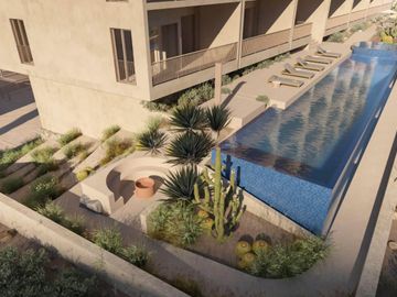 Departamento con alberca,  gym,  parque para niños, pre-construccion,  El Tezal, Cabo San Lucas.