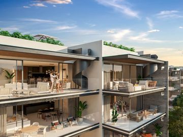 Penthouse con roof top, alberca privada, Range de Golf, pickleball, venta, Playacar, Playa del Carmen.