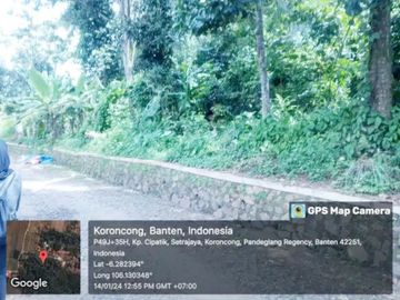 Jual Tanah 3.270 m2 di Karoncong Pandeglang Banten Dekat Kantor Desa Setrajaya