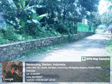 Jual Tanah 3.270 m2 di Karoncong Pandeglang Banten Dekat Kantor Desa Setrajaya