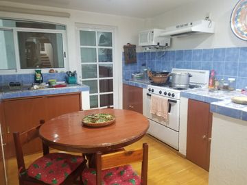 Casa 12 años en calle cerrada a 3 cuadras del Fraccionamiento Tlalpuente. Zona de bosque.