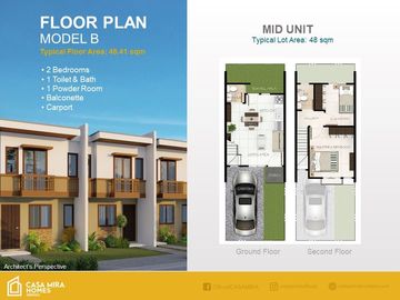 CASA MIRA HOMES ORMOC - B MODEL MIDDLE UNIT- TOWNHOUSE in Brgy. Luna, Ormoc City, Leyte