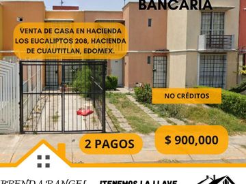 VENTA DE CASA DE RECUPERACION BANCARIA EN HACIENDA LOS EUCALIPTOS 208, HACIENDA DE CUAUTITLAN, CUAUTITLAN, ESTADO DE MEXICO, C.P. 54803