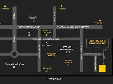 Oak Harbor Residences RFO 1 2 Bedroom Condo in Marina Bay Jackson Avenue Asiaworld City Parañaque Near SM Mall of Asia Uniwide Coastal Mall Pagcor Ent