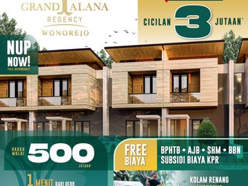 Rumah Grand Alana Wonorejo Rungkut 500 Jutaan Baru Dekat Raya MERR Wisata Semanggi Free Biaya2