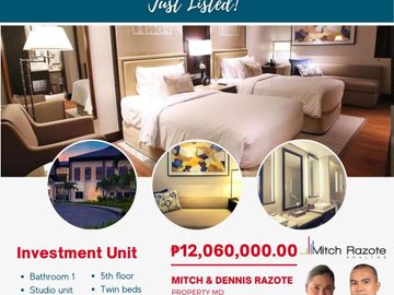 Luxurious and Exclusive Anya Resort Tagaytay Investment Studio Unit For Sale with Revenue Share