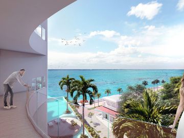 Departamento vista al mar, alberca infinity, pre-construcción, Malecón, Cozumel