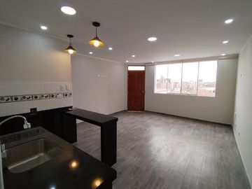 Moderno Departamento frente a Parque, 3 Habitaciones en Los Olivos