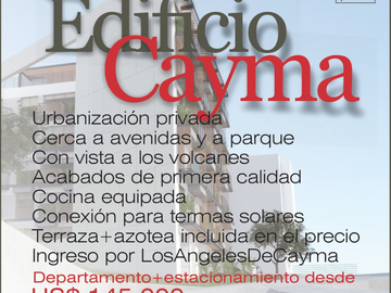 PREVENTA DEPARTAMENTO, URB. QUINTA SAMAY, CAYMA
